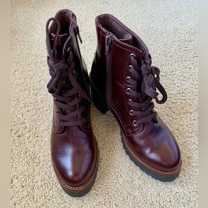 Jeffrey Campbell burgundy short boot